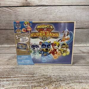 Nickelodeon Paw Patrol Mighty Pups Super Paws 5 Wood Puzzles w/ Storage Box